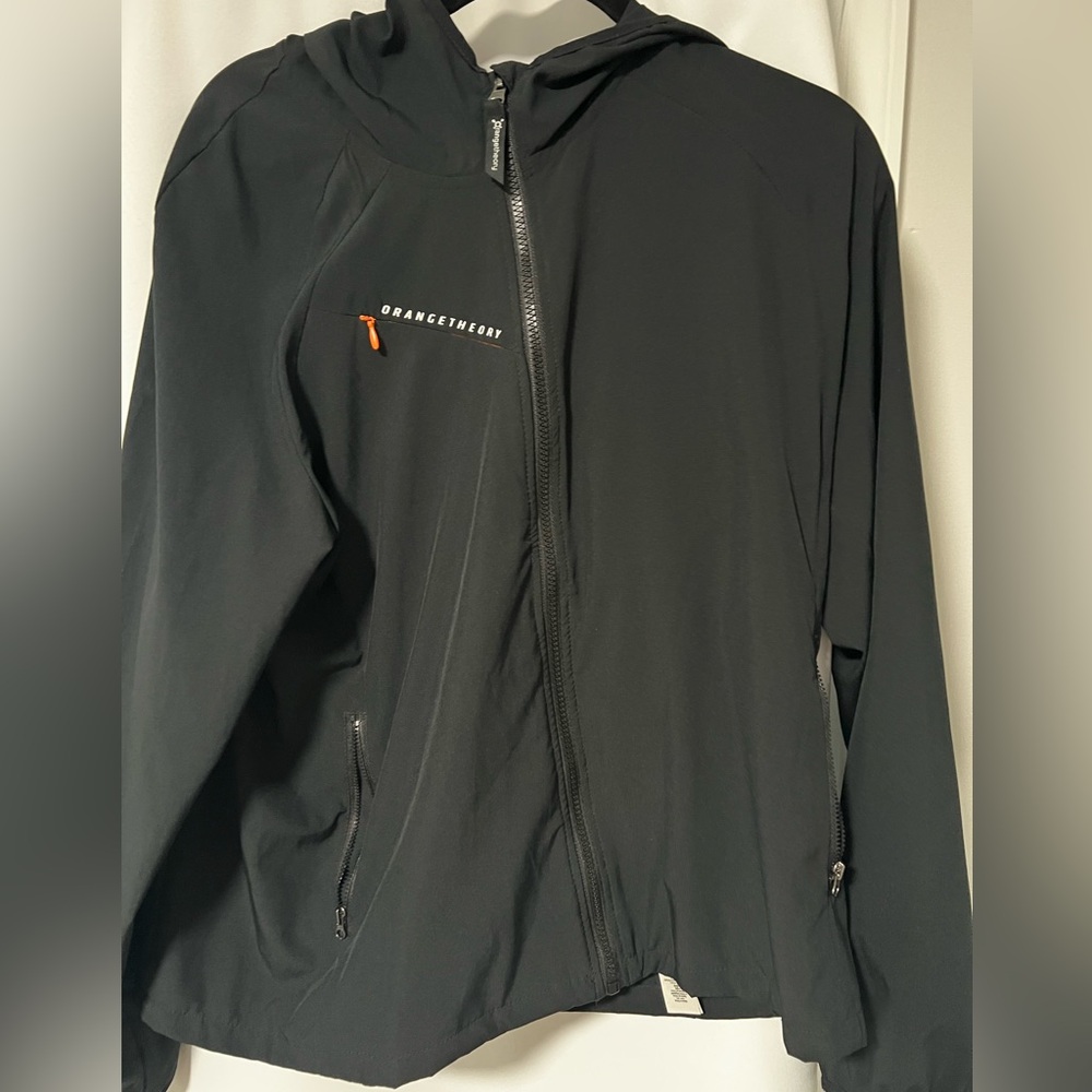 Orangetheory Black Windbreaker Jacket Lightweight Performance
